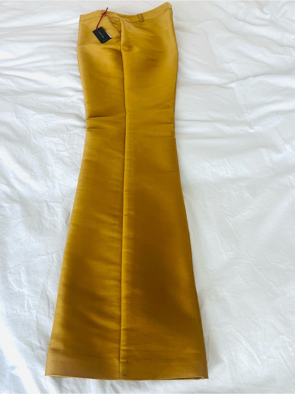 High-Waist Mustard Flare Pants